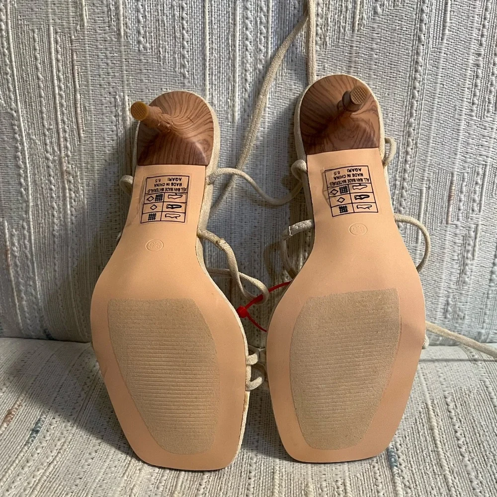 Lulu Beige Strappy Gladiator Heel